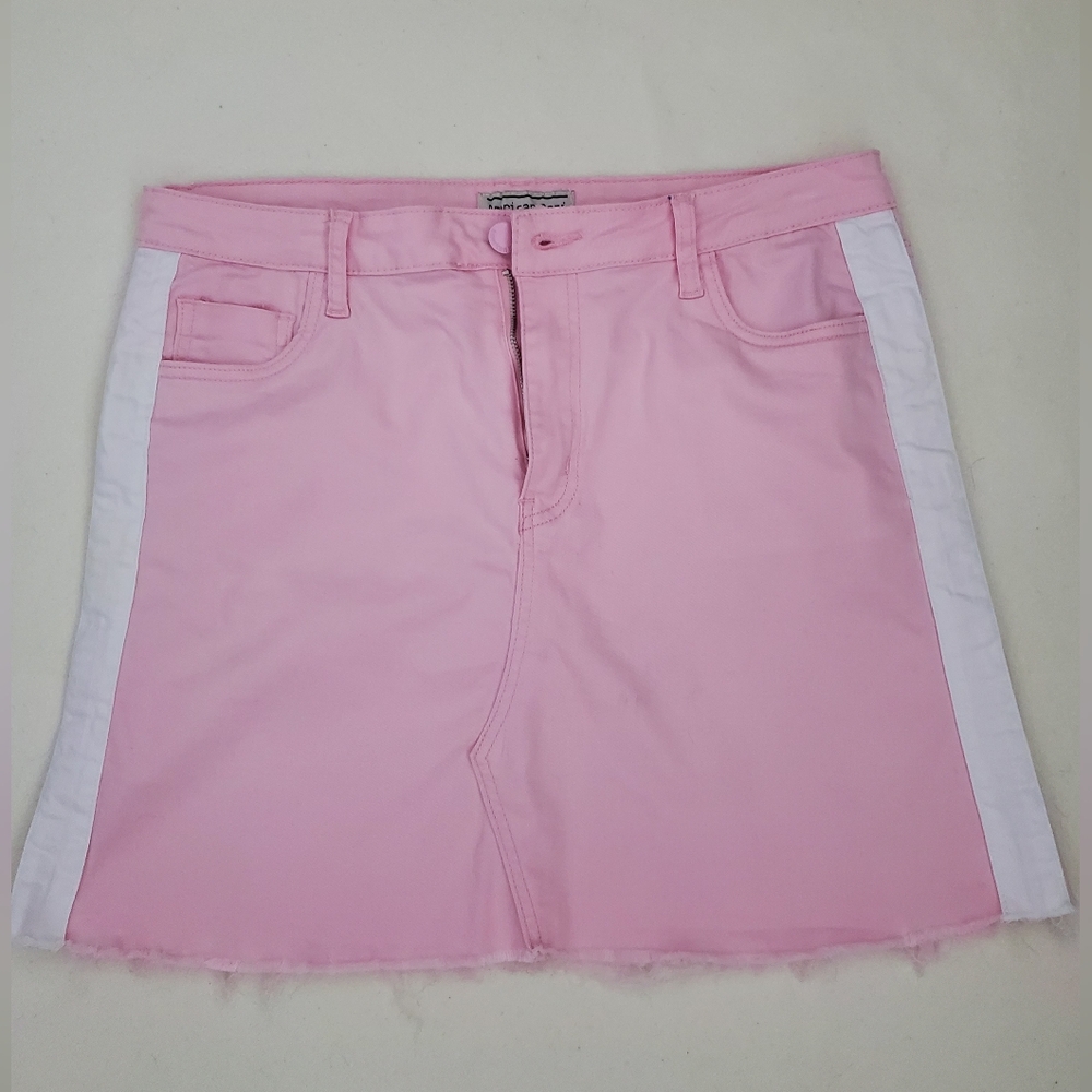 American Bazi Pink Denim Skirt Size 2X